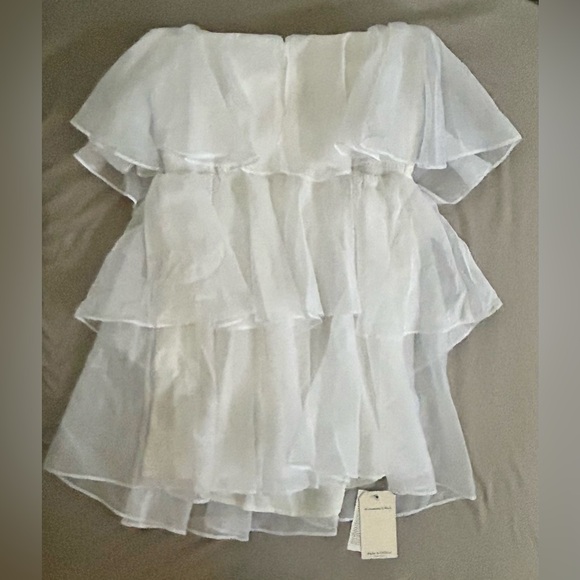 NWT Abercrombie & Fitch tiered chiffon mini dress - Picture 7 of 8